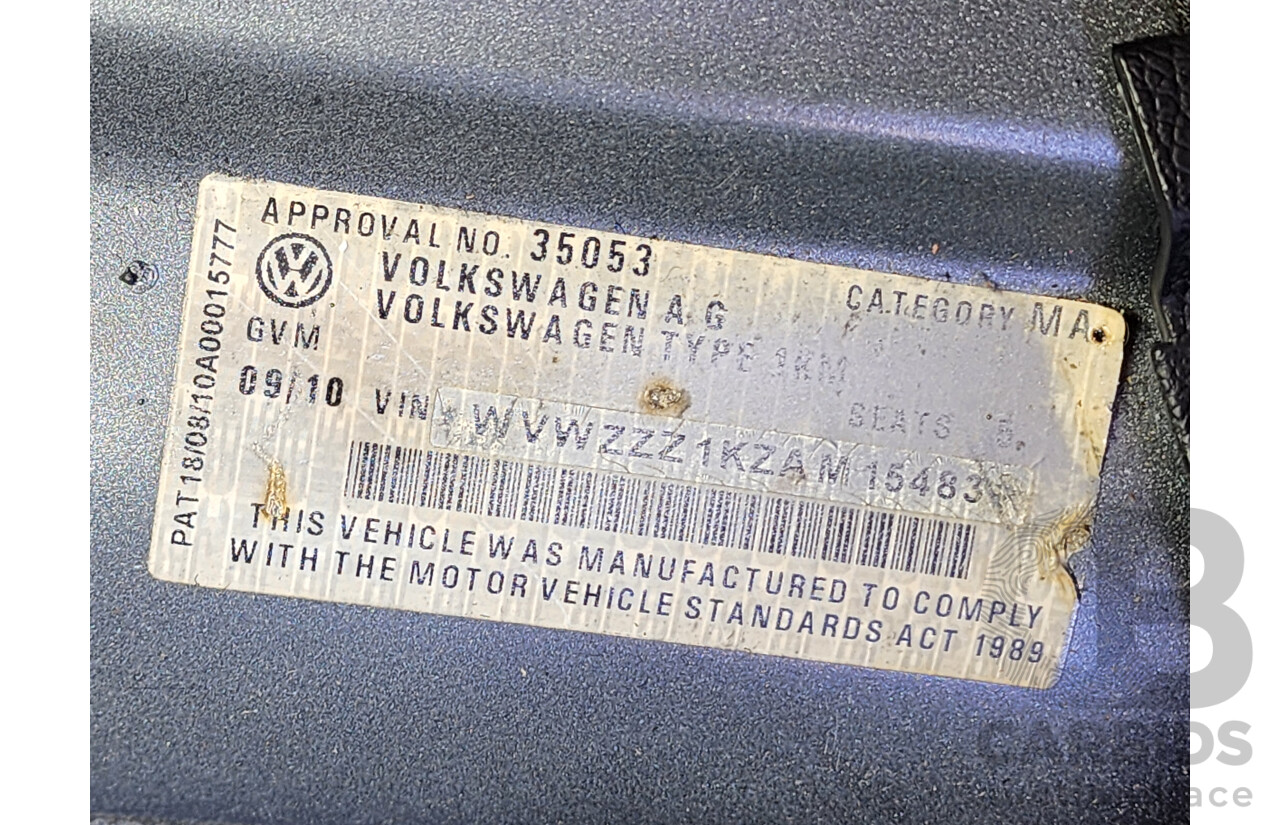 9/2010 Volkswagen Jetta 125 TDI Highline 1KM MY10 4d Sedan Grey 2.0L