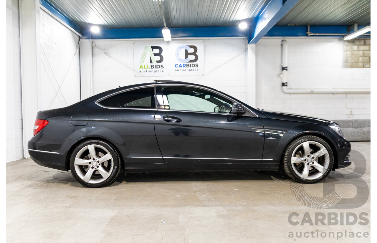 7/2012 Mercedes-Benz C250 CDI BE W204 MY11 2d Coupe Magnetite Black Metallic Turbo Diesel 2.1L