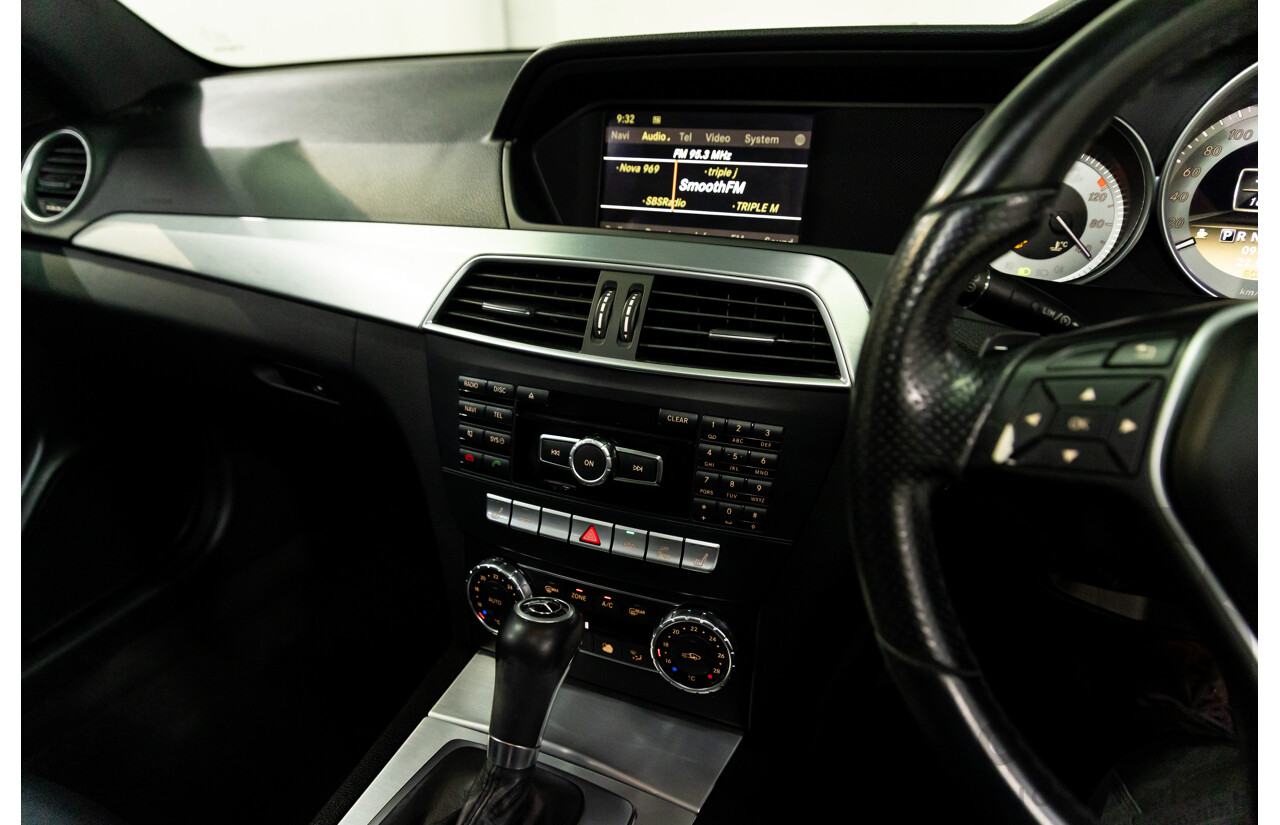 7/2012 Mercedes-Benz C250 CDI BE W204 MY11 2d Coupe Magnetite Black Metallic Turbo Diesel 2.1L