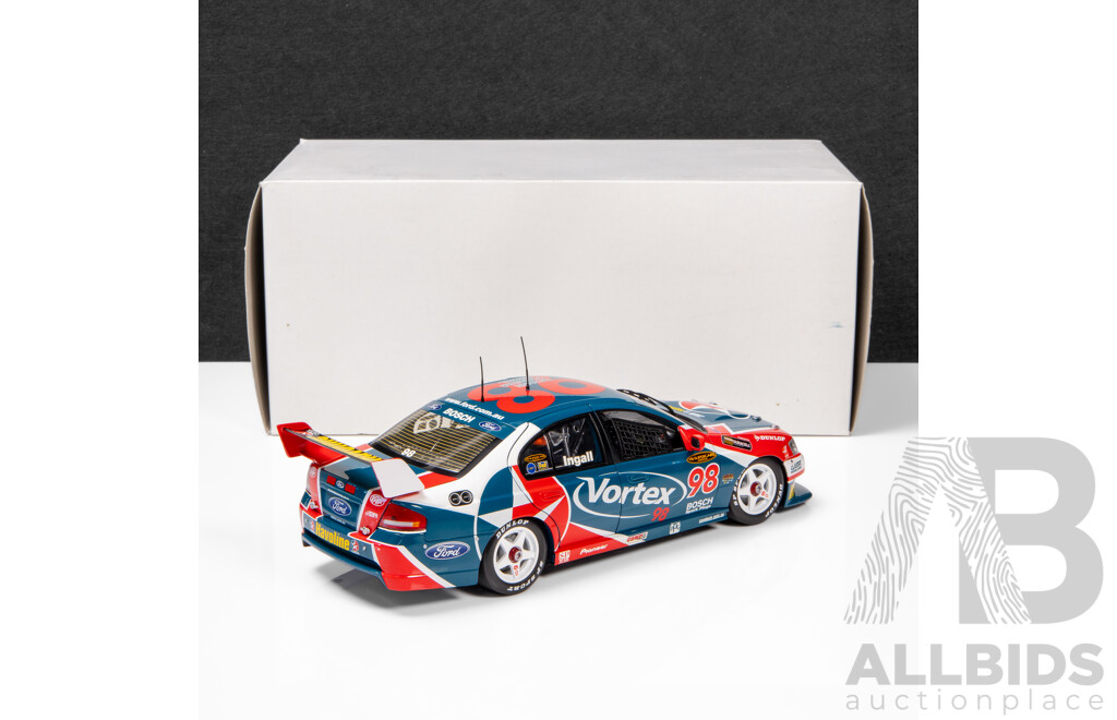 Classic Carlectables 2004 Ford BA Falcon V8 Supercar Stone Brothers Racing Vortex Ingall #98 1:18 Scale Model Car