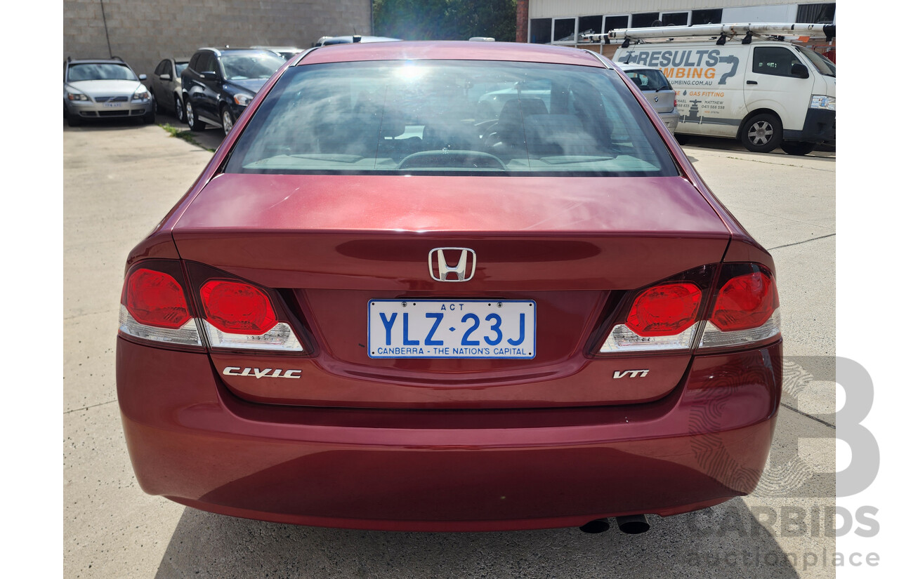 1/2010 Honda Civic VTi MY10 4d Sedan Maroon 1.8L