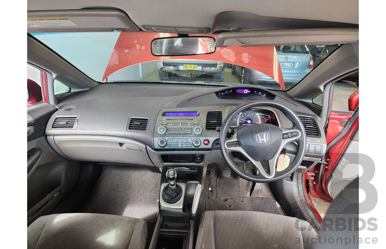 1/2010 Honda Civic VTi MY10 4d Sedan Maroon 1.8L
