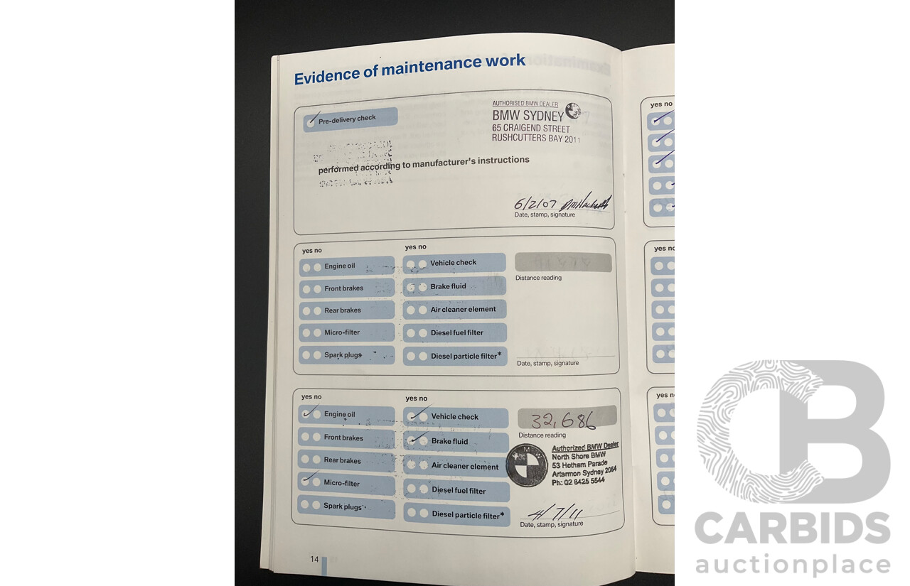 2/2007 BMW 320i Executive E90 4d Sedan Black Sapphire Metallic 2.0L