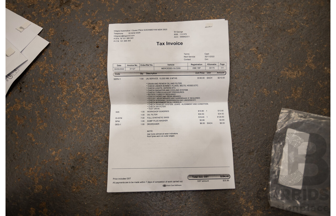 03/2019 Mercedes-Benz GLC200 (AWD) X253 MY19.5 4D Wagon Diamond White Turbo 2.0L