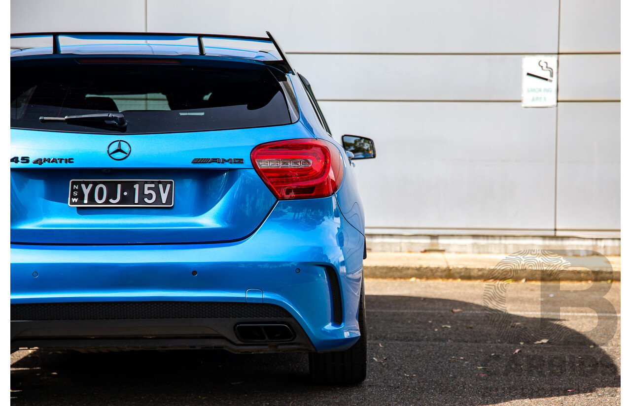 1/2015 Mercedes-Benz A45 AMG 176 MY15 5d Hatchback South Sea Blue Metallic Turbo 2.0L