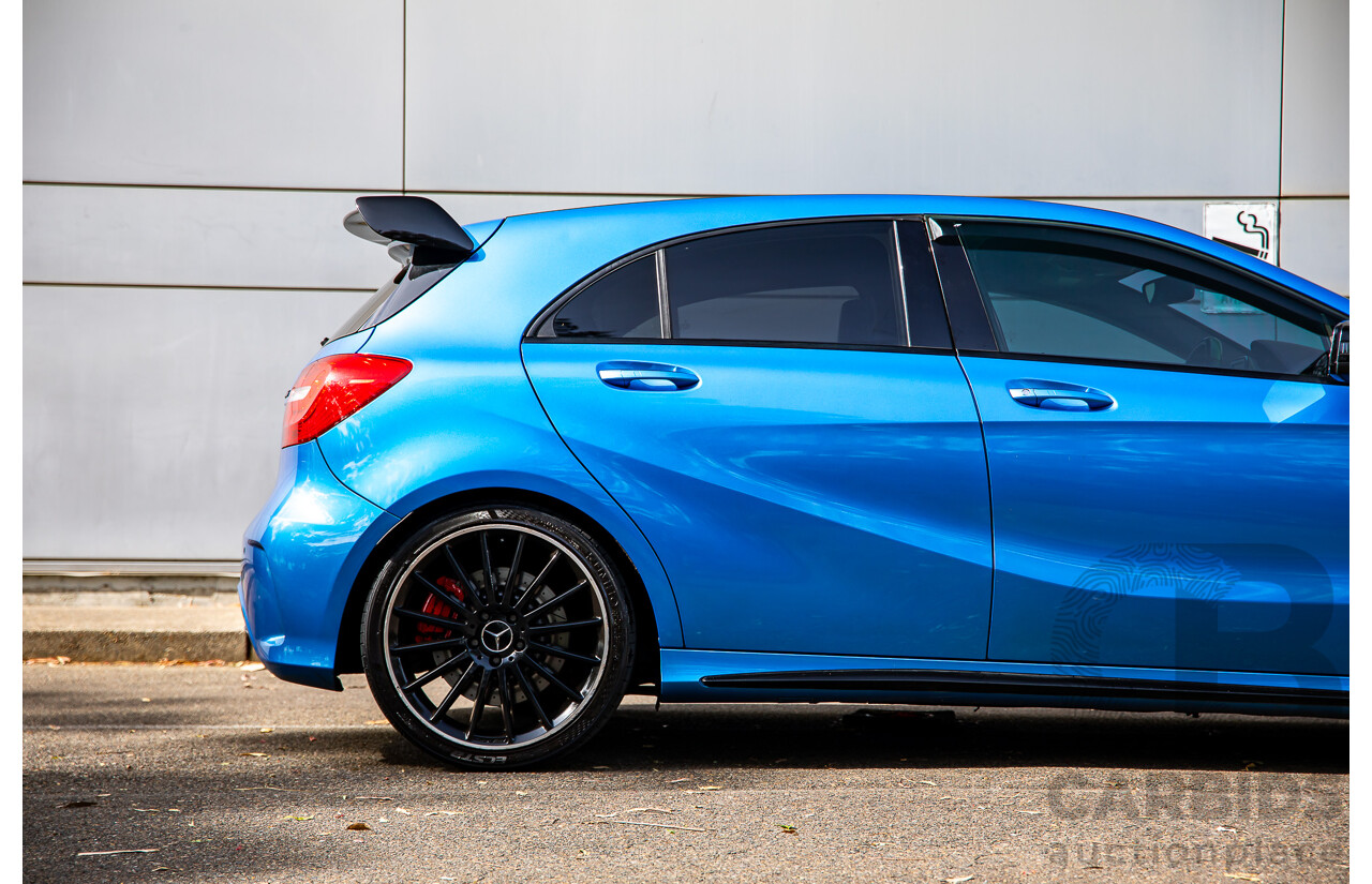 1/2015 Mercedes-Benz A45 AMG 176 MY15 5d Hatchback South Sea Blue Metallic Turbo 2.0L