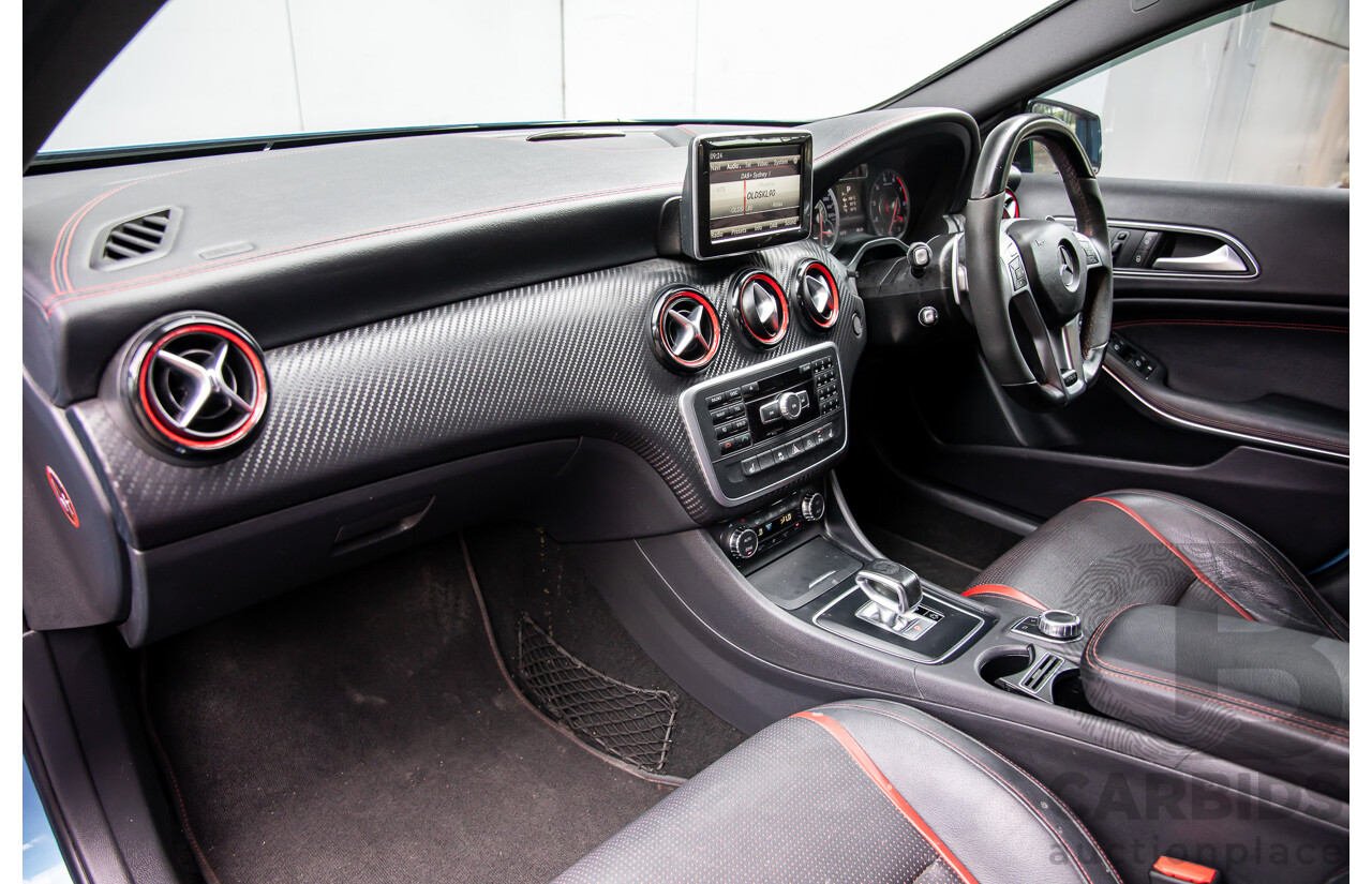 1/2015 Mercedes-Benz A45 AMG 176 MY15 5d Hatchback South Sea Blue Metallic Turbo 2.0L