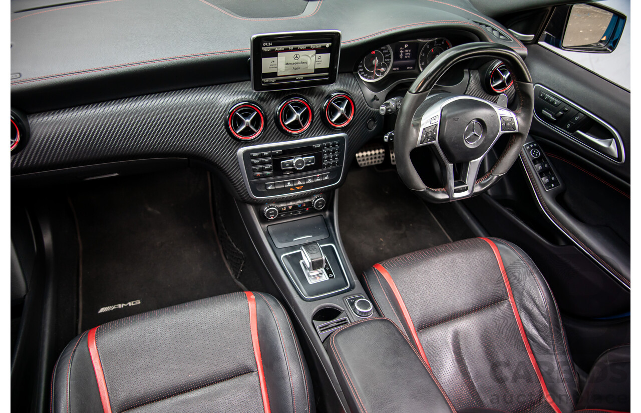 1/2015 Mercedes-Benz A45 AMG 176 MY15 5d Hatchback South Sea Blue Metallic Turbo 2.0L