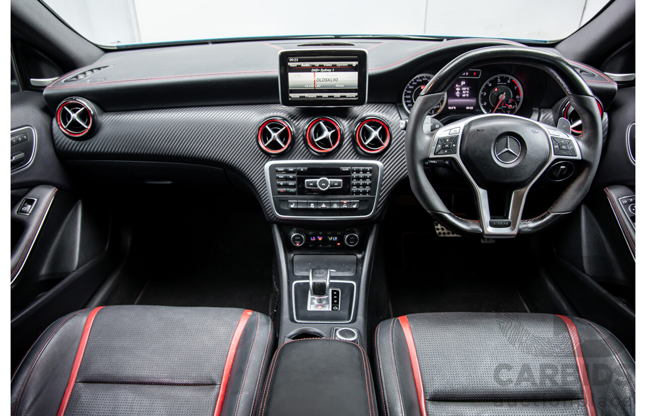 1/2015 Mercedes-Benz A45 AMG 176 MY15 5d Hatchback South Sea Blue Metallic Turbo 2.0L