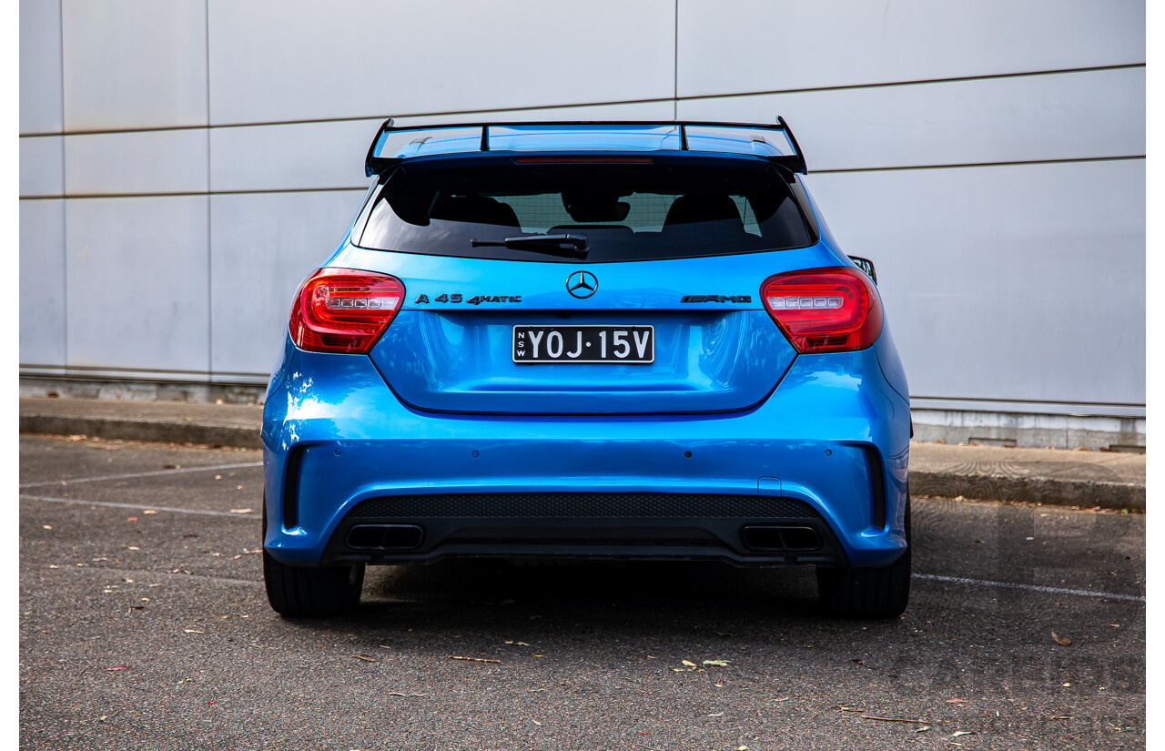 1/2015 Mercedes-Benz A45 AMG 176 MY15 5d Hatchback South Sea Blue Metallic Turbo 2.0L