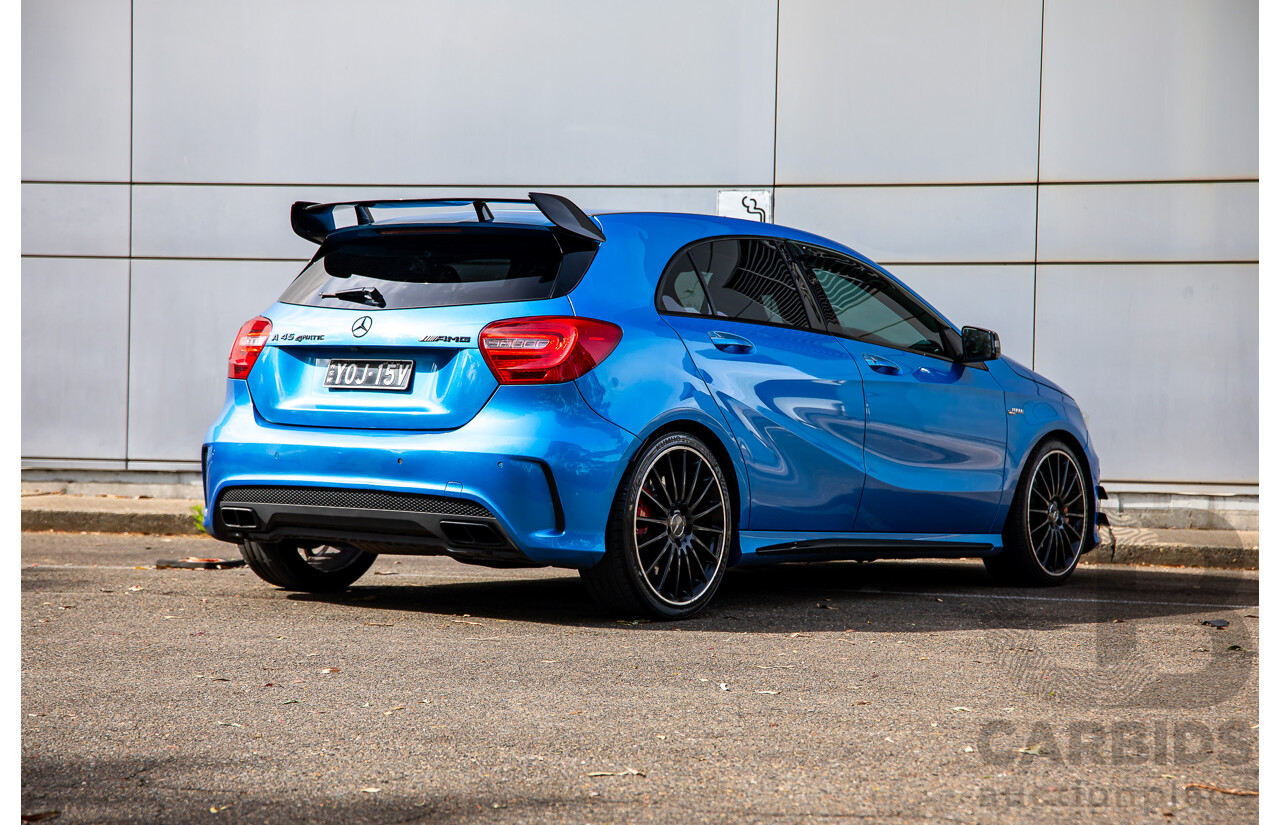 1/2015 Mercedes-Benz A45 AMG 176 MY15 5d Hatchback South Sea Blue Metallic Turbo 2.0L