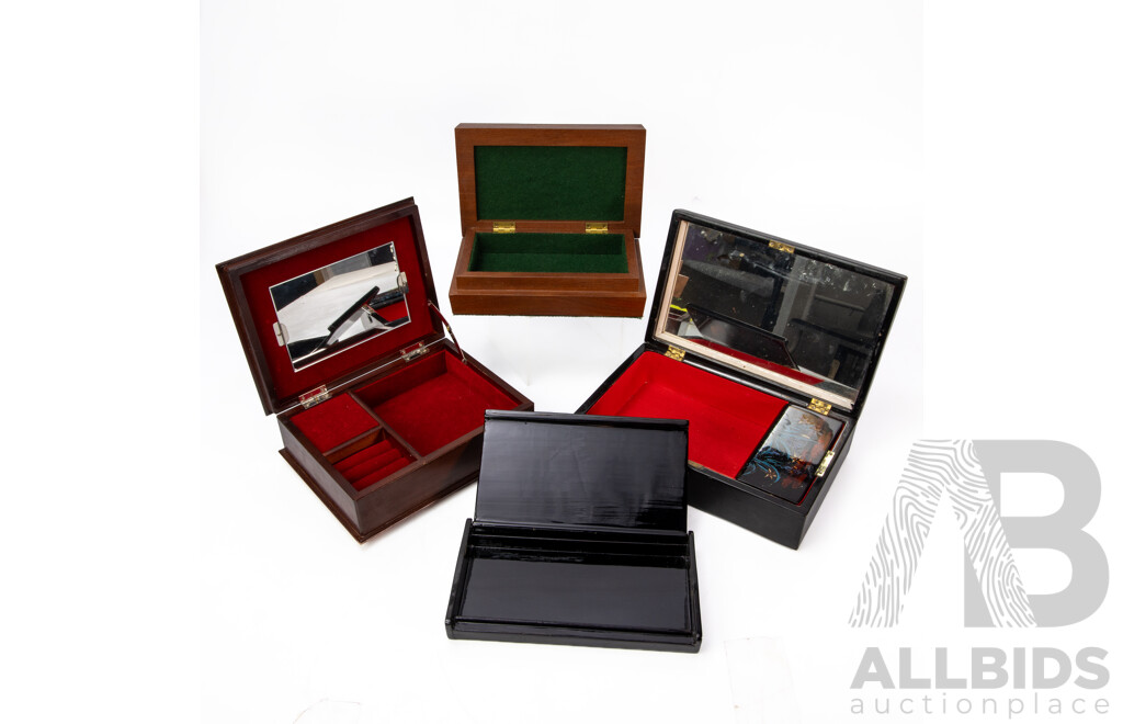 Collection of Four Various Jewellery Boxes