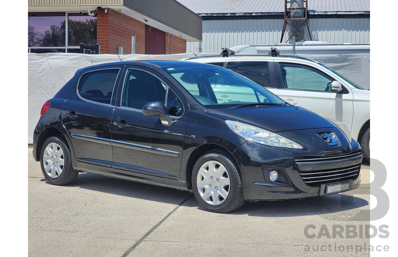 12/2010 Peugeot 207 XT MY10 5d Hatchback Black 1.6L