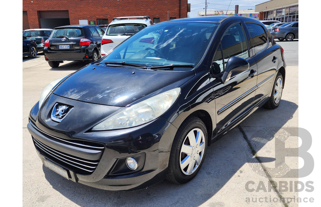 12/2010 Peugeot 207 XT MY10 5d Hatchback Black 1.6L