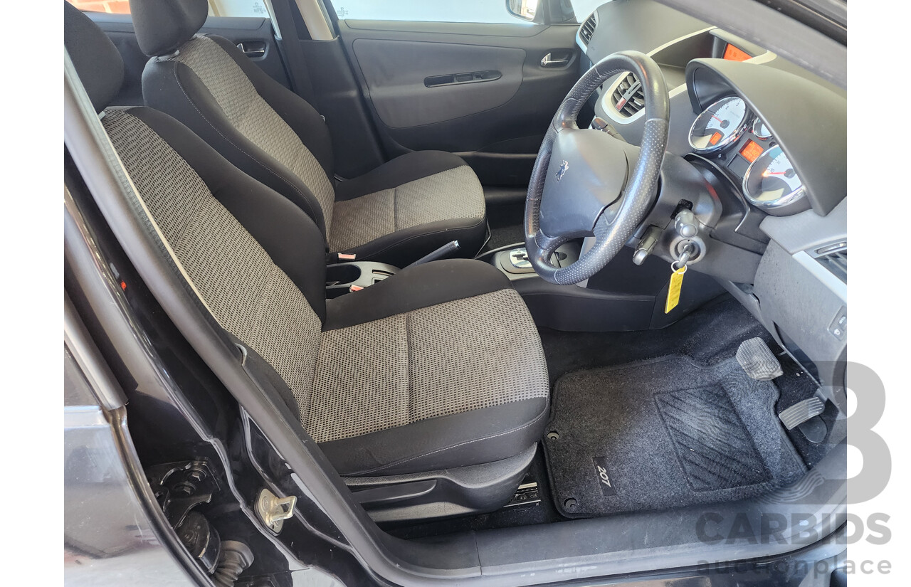 12/2010 Peugeot 207 XT MY10 5d Hatchback Black 1.6L