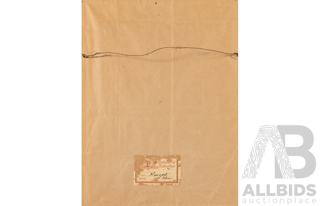 A. Marc (Date Unknown), Morcote, Switzerland, Wonderful Original Vintage Watercolour, 42 x 32 cm (frame)