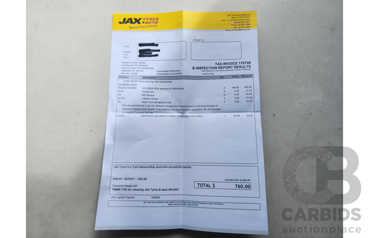 8/2013 Mitsubishi Outlander LS (4x4) ZJ 4d Wagon White 2.4L