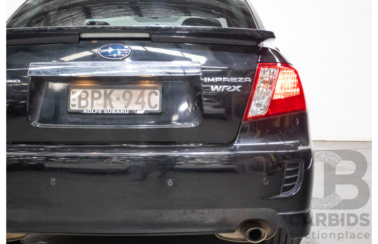 05/2010 Subaru Impreza WRX Club Spec 10 (AWD) MY10 4D Sedan Obsidian Black Turbo 2.5L