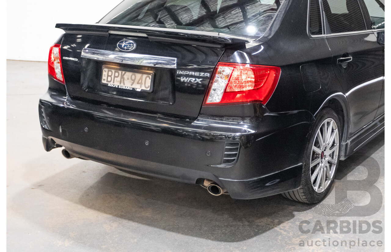 05/2010 Subaru Impreza WRX Club Spec 10 (AWD) MY10 4D Sedan Obsidian Black Turbo 2.5L
