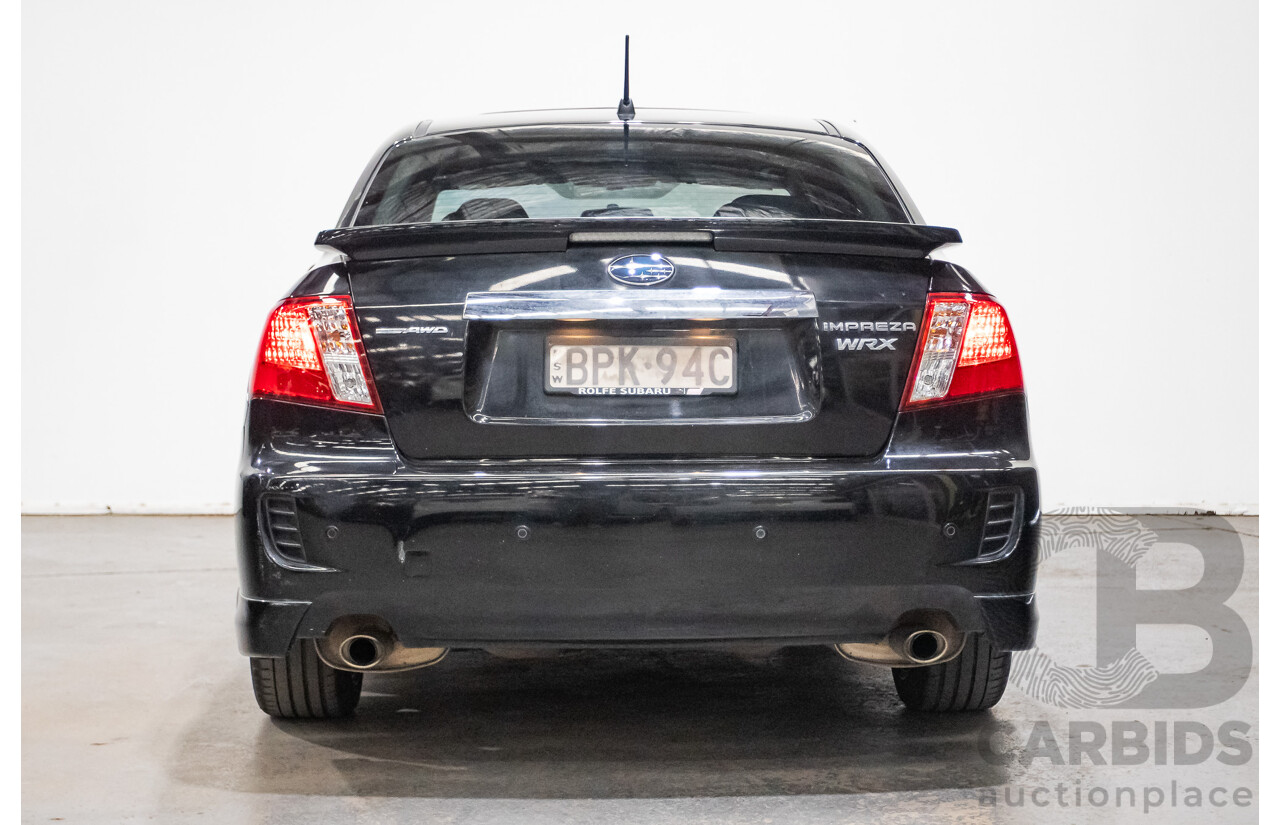05/2010 Subaru Impreza WRX Club Spec 10 (AWD) MY10 4D Sedan Obsidian Black Turbo 2.5L