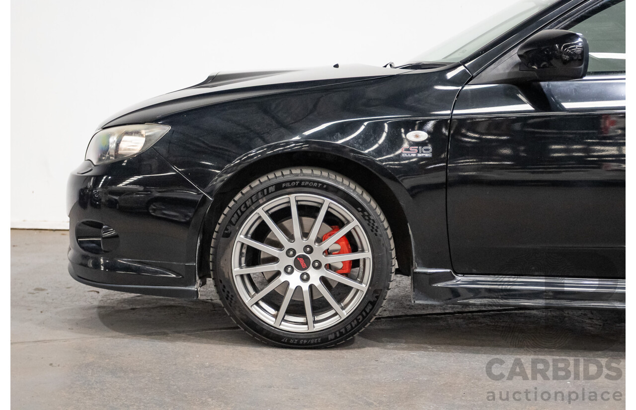 05/2010 Subaru Impreza WRX Club Spec 10 (AWD) MY10 4D Sedan Obsidian Black Turbo 2.5L