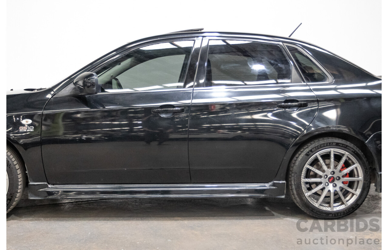 05/2010 Subaru Impreza WRX Club Spec 10 (AWD) MY10 4D Sedan Obsidian Black Turbo 2.5L