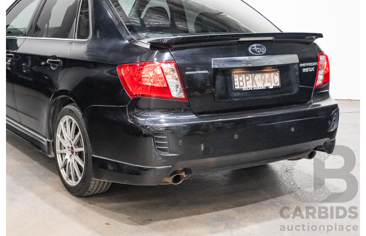 05/2010 Subaru Impreza WRX Club Spec 10 (AWD) MY10 4D Sedan Obsidian Black Turbo 2.5L