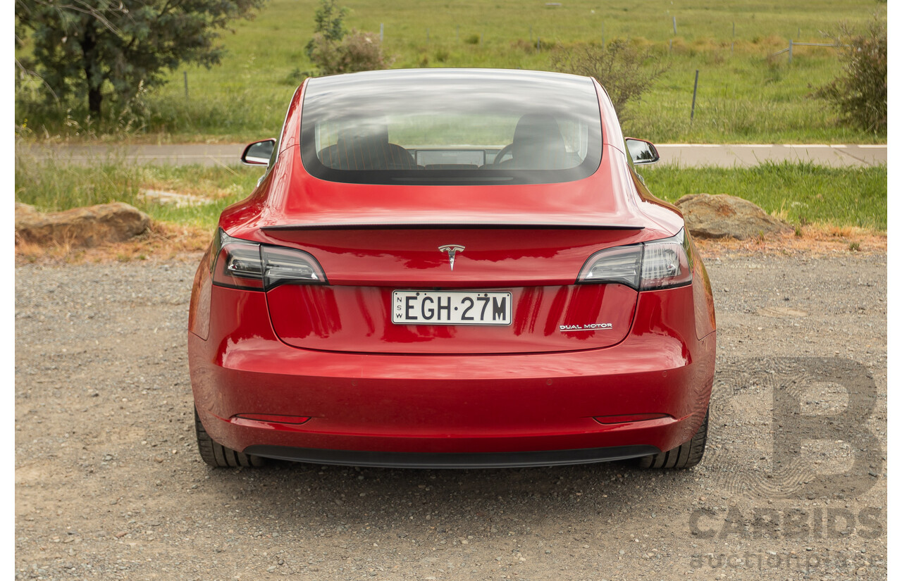 01/2020 Tesla Model 3 Performance (AWD) Dual Motor 4d Sedan Red - Dedicated Electric EV 335kw