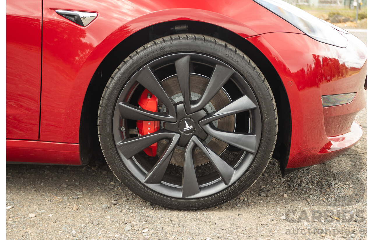 01/2020 Tesla Model 3 Performance (AWD) Dual Motor 4d Sedan Red - Dedicated Electric EV 335kw