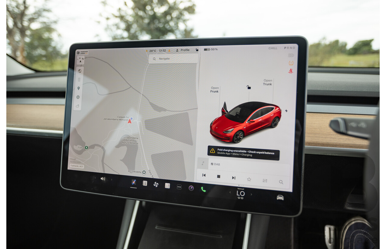 01/2020 Tesla Model 3 Performance (AWD) Dual Motor 4d Sedan Red - Dedicated Electric EV 335kw