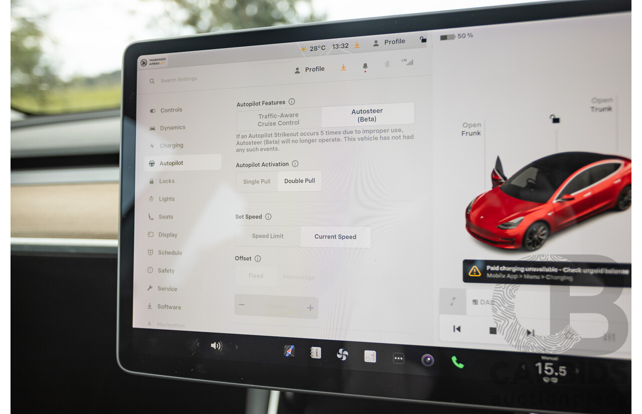 01/2020 Tesla Model 3 Performance (AWD) Dual Motor 4d Sedan Red - Dedicated Electric EV 335kw
