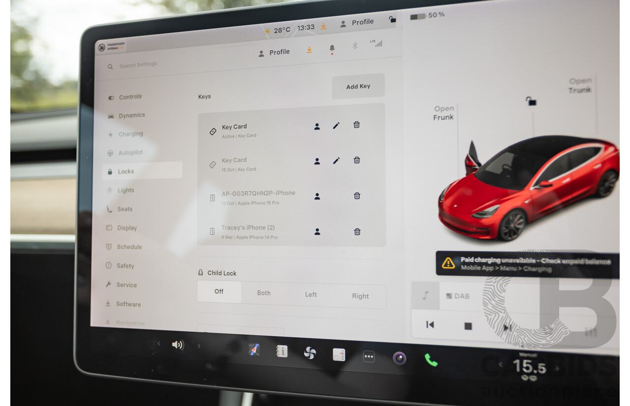 01/2020 Tesla Model 3 Performance (AWD) Dual Motor 4d Sedan Red - Dedicated Electric EV 335kw