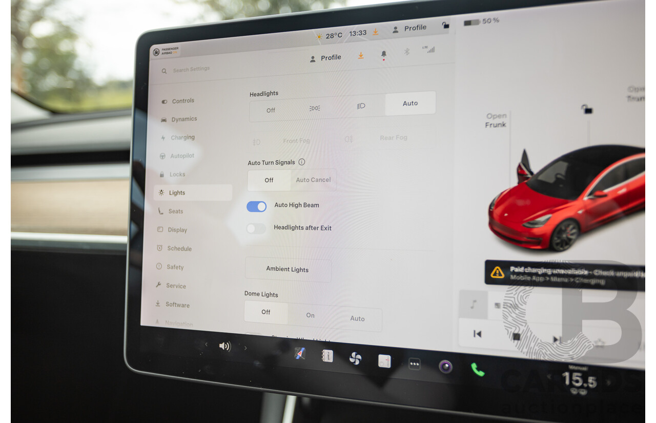 01/2020 Tesla Model 3 Performance (AWD) Dual Motor 4d Sedan Red - Dedicated Electric EV 335kw