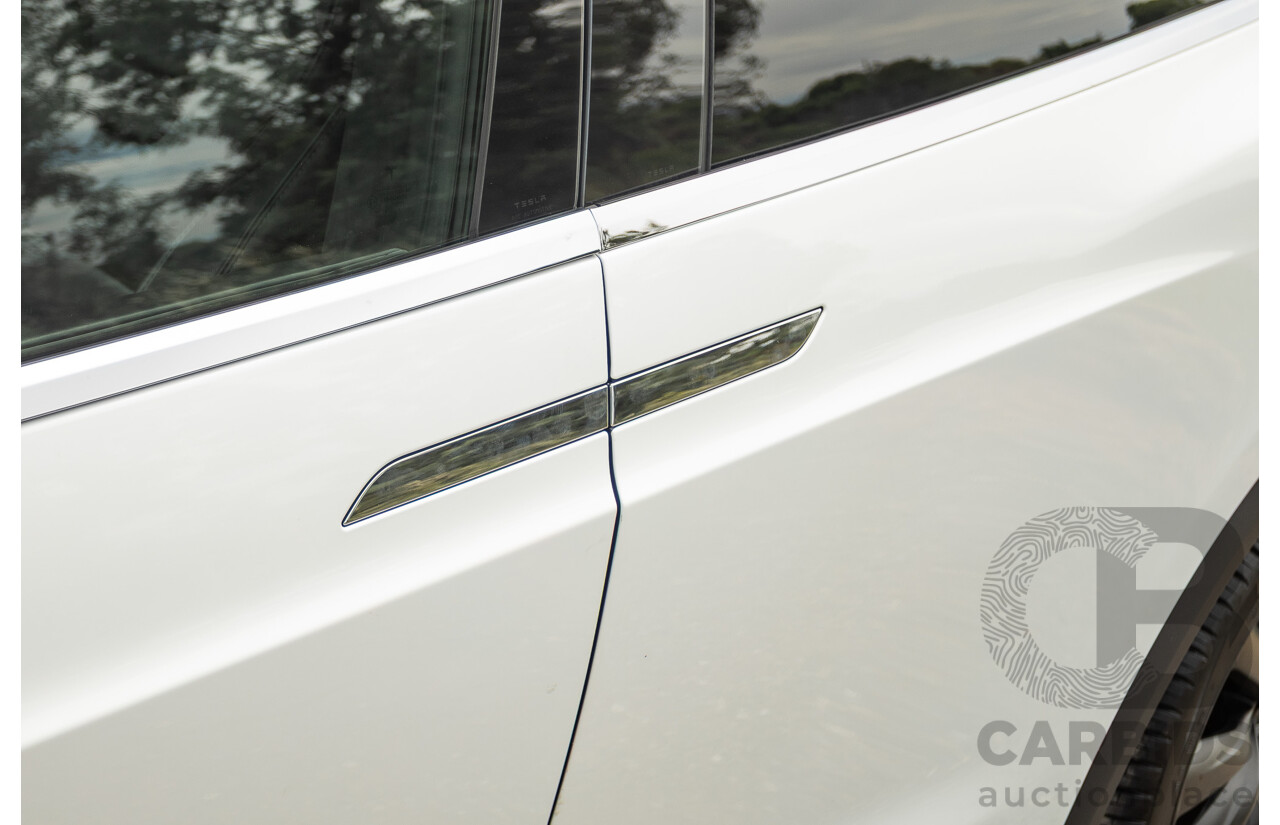 11/2016 Tesla Model X 90D (AWD) 75XB MY17 4d Wagon Pearl White Dedicated Electric EV 315kw - 7 Seater