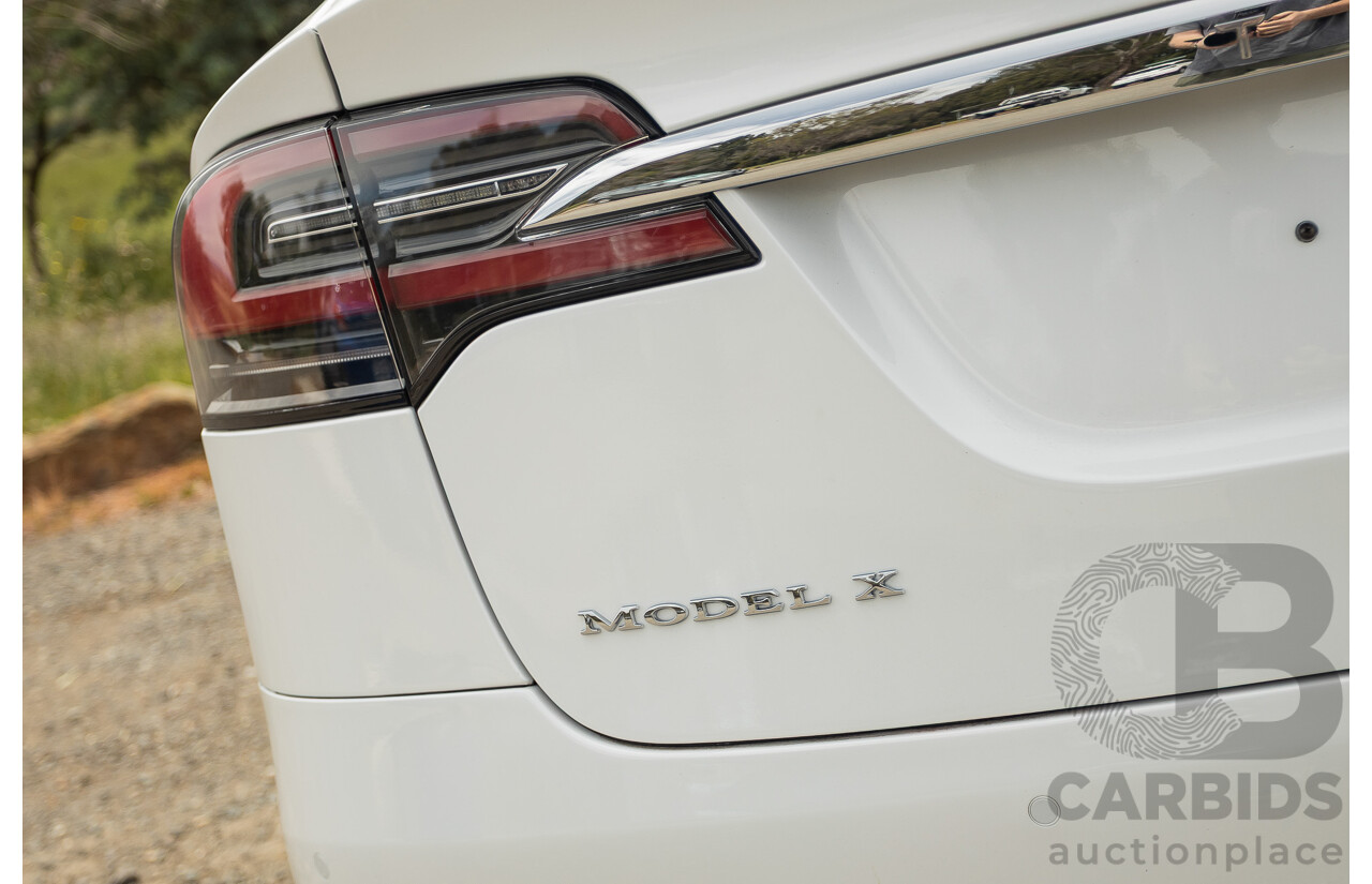 11/2016 Tesla Model X 90D (AWD) 75XB MY17 4d Wagon Pearl White Dedicated Electric EV 315kw - 7 Seater