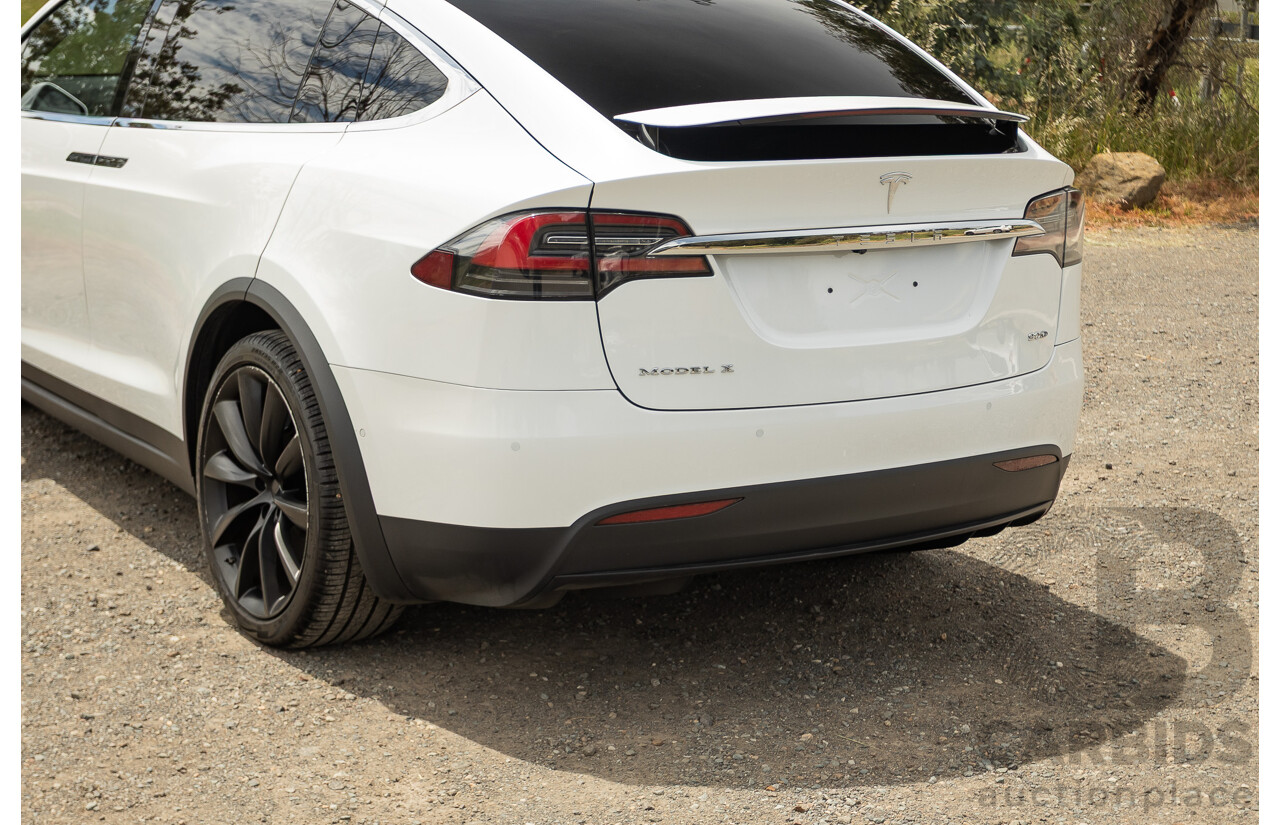 11/2016 Tesla Model X 90D (AWD) 75XB MY17 4d Wagon Pearl White Dedicated Electric EV 315kw - 7 Seater