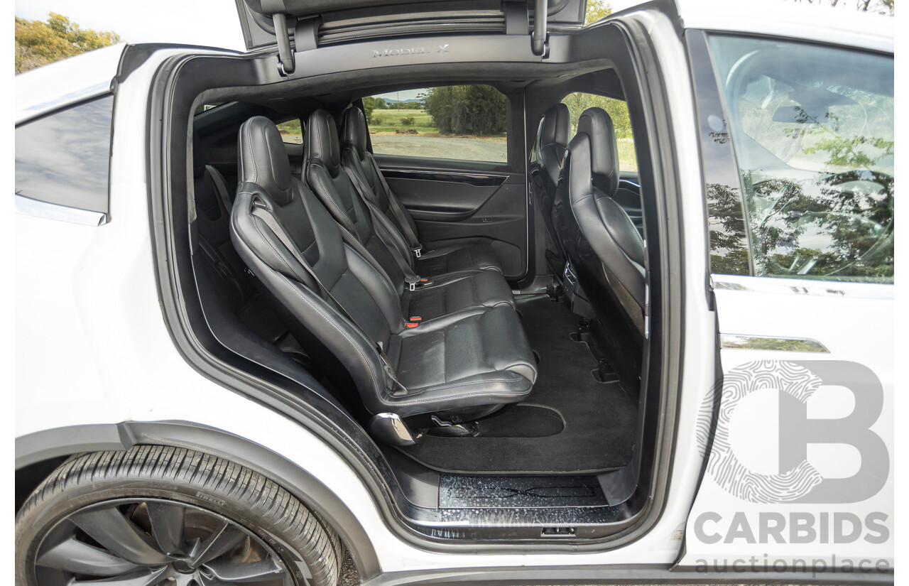 11/2016 Tesla Model X 90D (AWD) 75XB MY17 4d Wagon Pearl White Dedicated Electric EV 315kw - 7 Seater