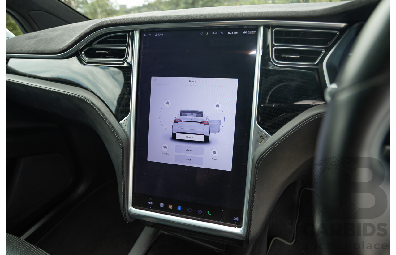 11/2016 Tesla Model X 90D (AWD) 75XB MY17 4d Wagon Pearl White Dedicated Electric EV 315kw - 7 Seater