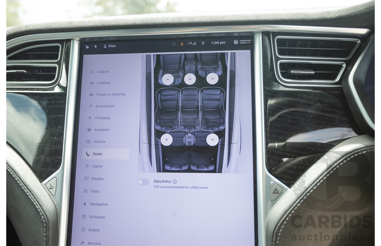 11/2016 Tesla Model X 90D (AWD) 75XB MY17 4d Wagon Pearl White Dedicated Electric EV 315kw - 7 Seater