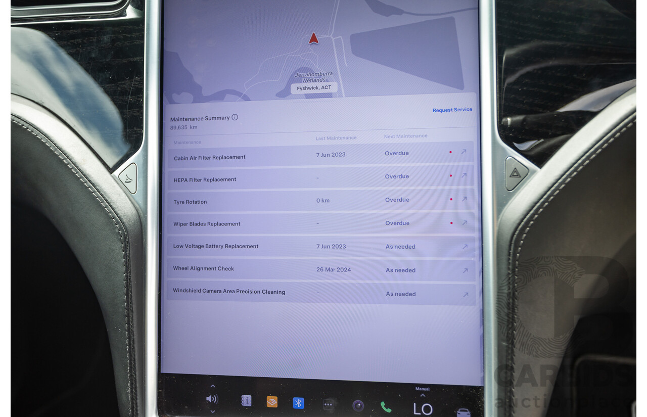 11/2016 Tesla Model X 90D (AWD) 75XB MY17 4d Wagon Pearl White Dedicated Electric EV 315kw - 7 Seater