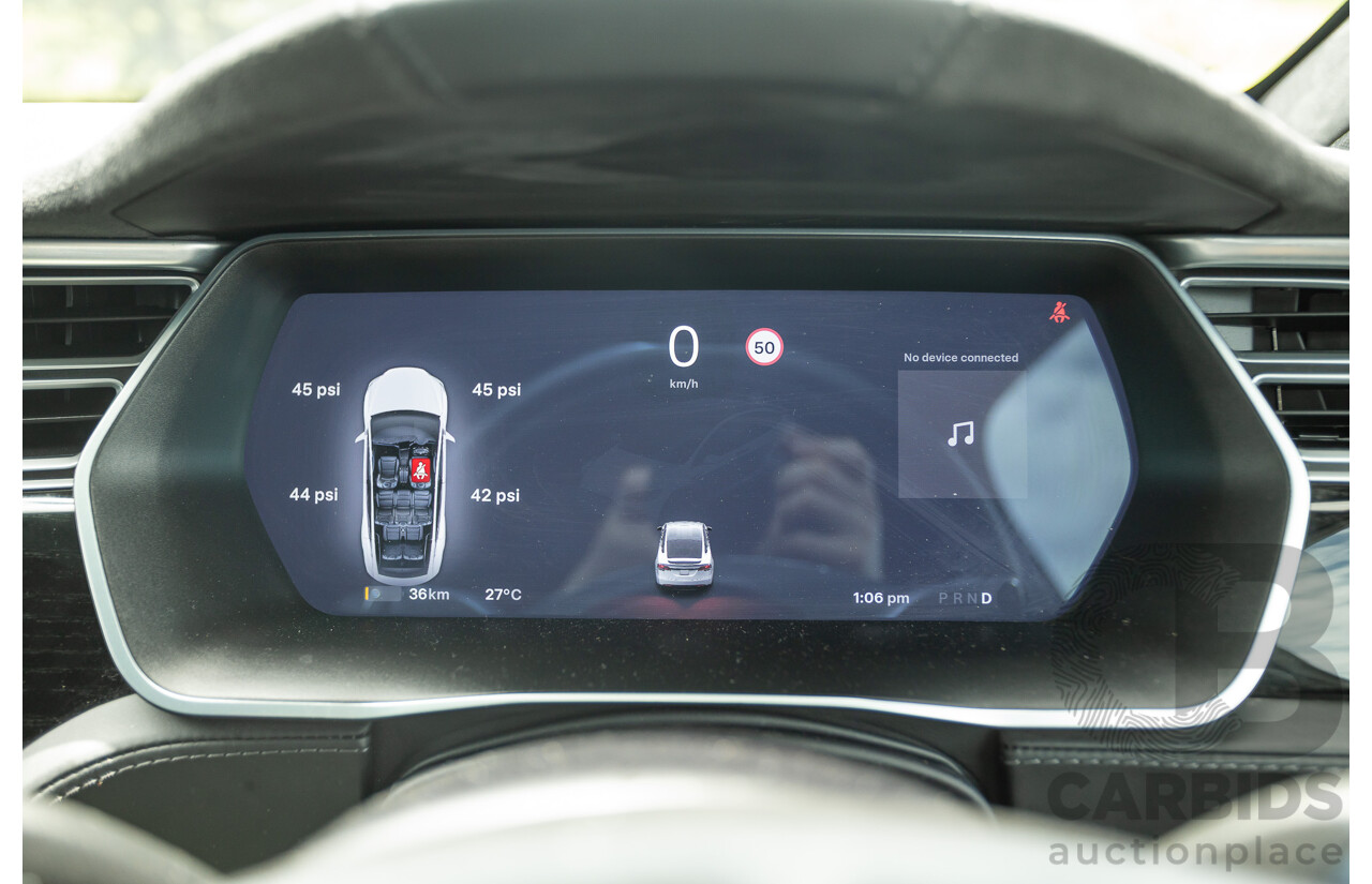 11/2016 Tesla Model X 90D (AWD) 75XB MY17 4d Wagon Pearl White Dedicated Electric EV 315kw - 7 Seater