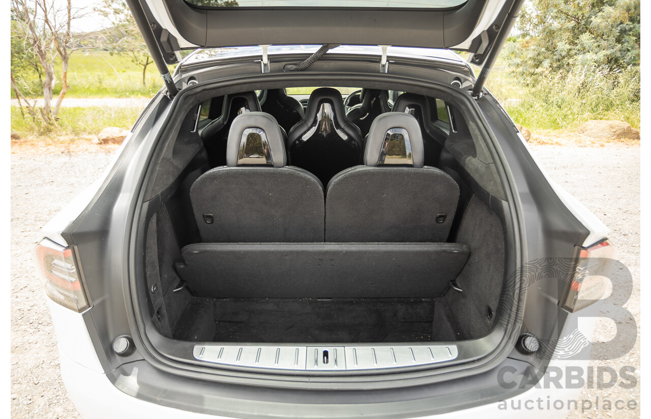 11/2016 Tesla Model X 90D (AWD) 75XB MY17 4d Wagon Pearl White Dedicated Electric EV 315kw - 7 Seater