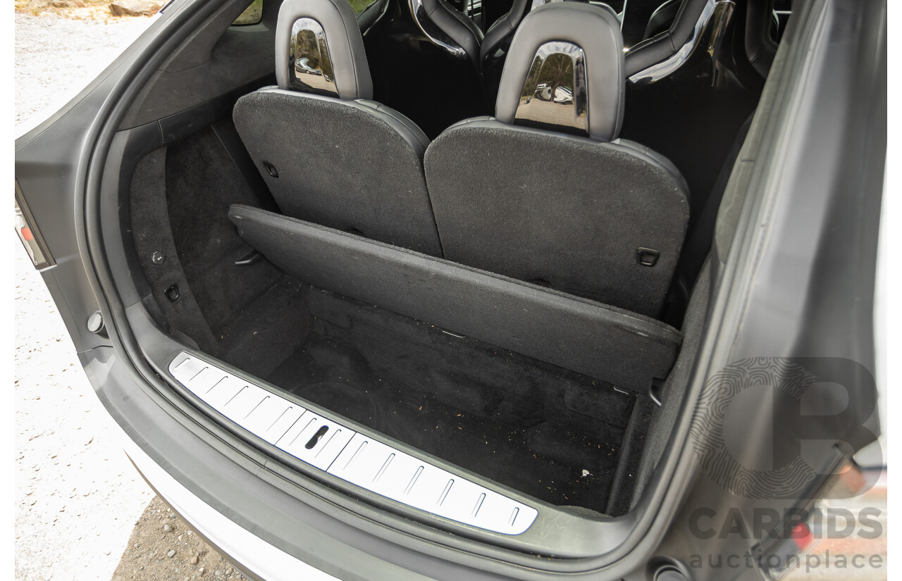 11/2016 Tesla Model X 90D (AWD) 75XB MY17 4d Wagon Pearl White Dedicated Electric EV 315kw - 7 Seater