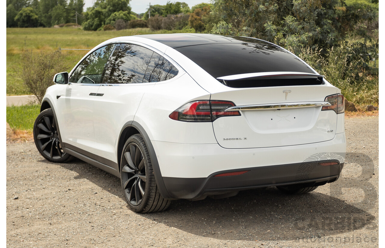 11/2016 Tesla Model X 90D (AWD) 75XB MY17 4d Wagon Pearl White Dedicated Electric EV 315kw - 7 Seater