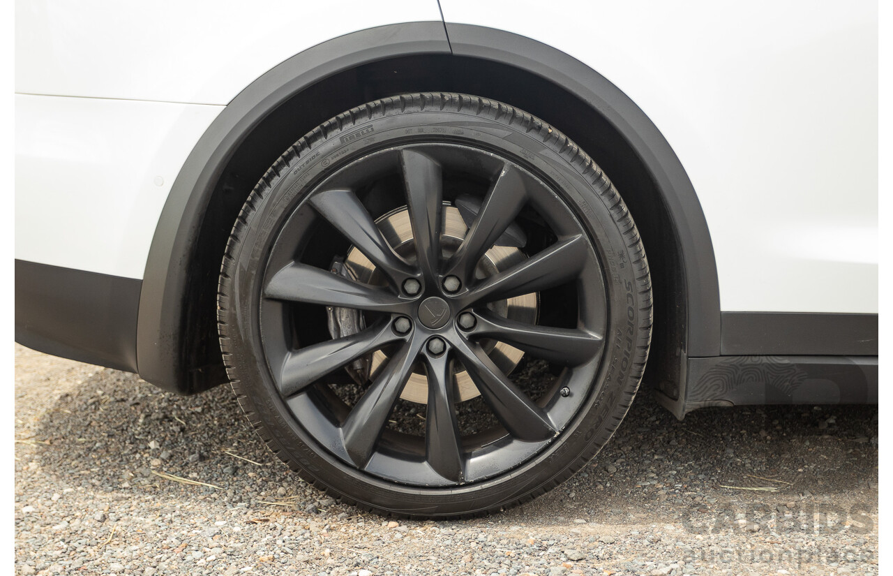 11/2016 Tesla Model X 90D (AWD) 75XB MY17 4d Wagon Pearl White Dedicated Electric EV 315kw - 7 Seater