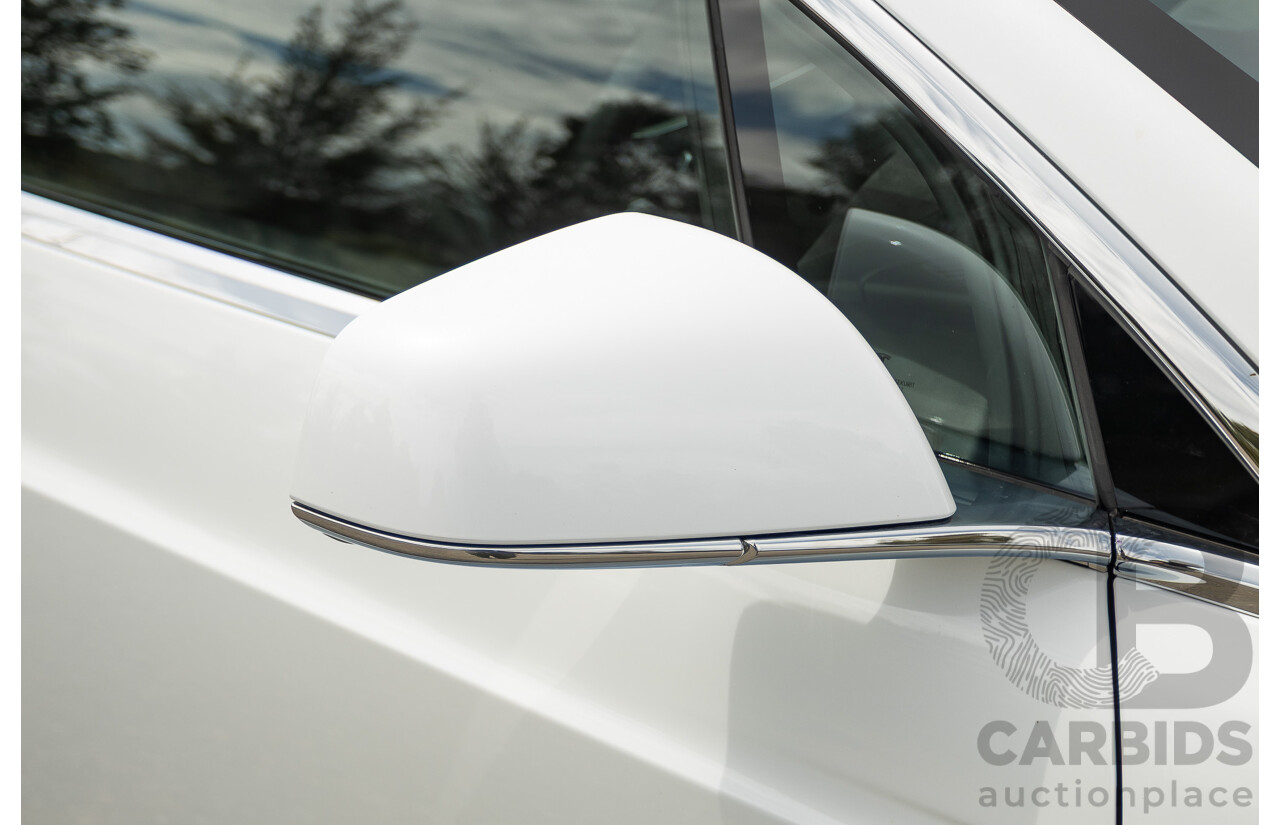 11/2016 Tesla Model X 90D (AWD) 75XB MY17 4d Wagon Pearl White Dedicated Electric EV 315kw - 7 Seater