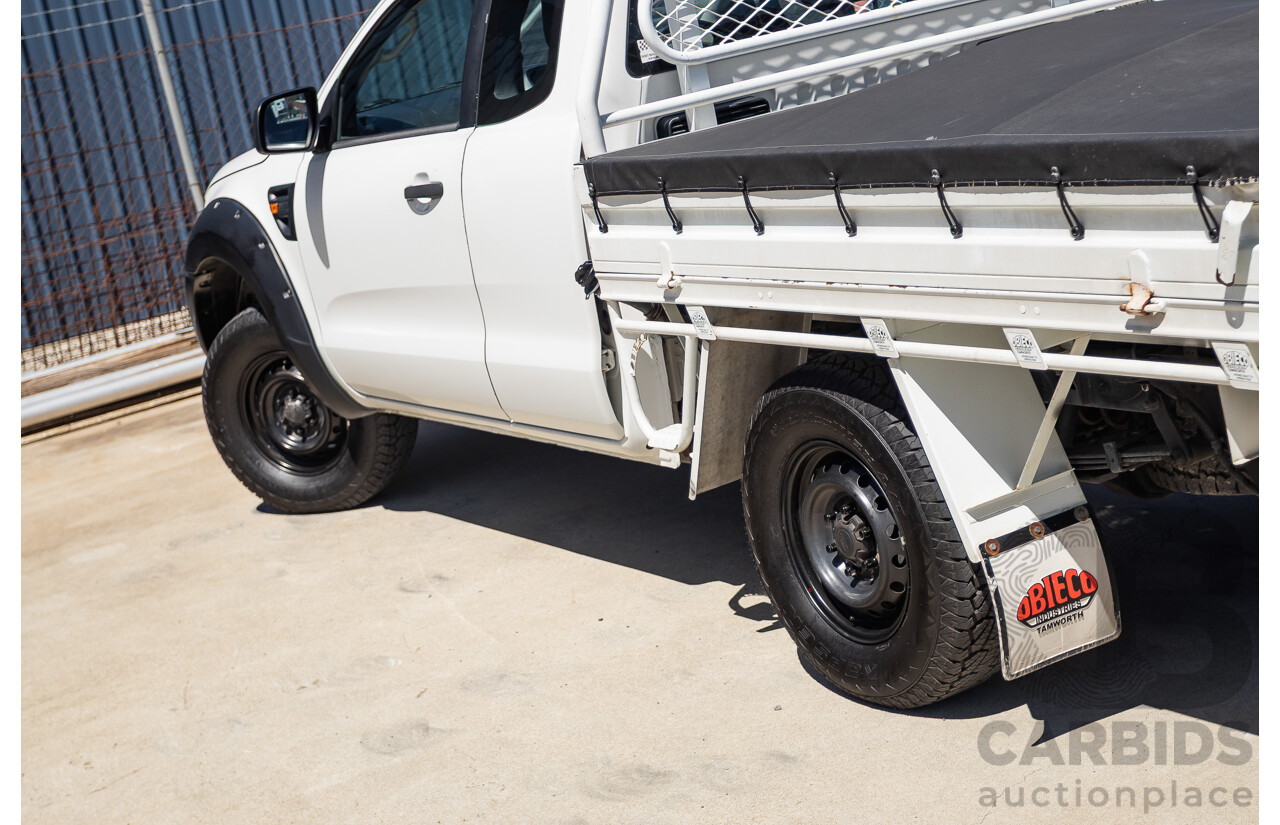 4/2014 Ford Ranger XL HI-RIDER (4x2) RWD PX Super Cab Cool White Turbo Diesel 2.2L