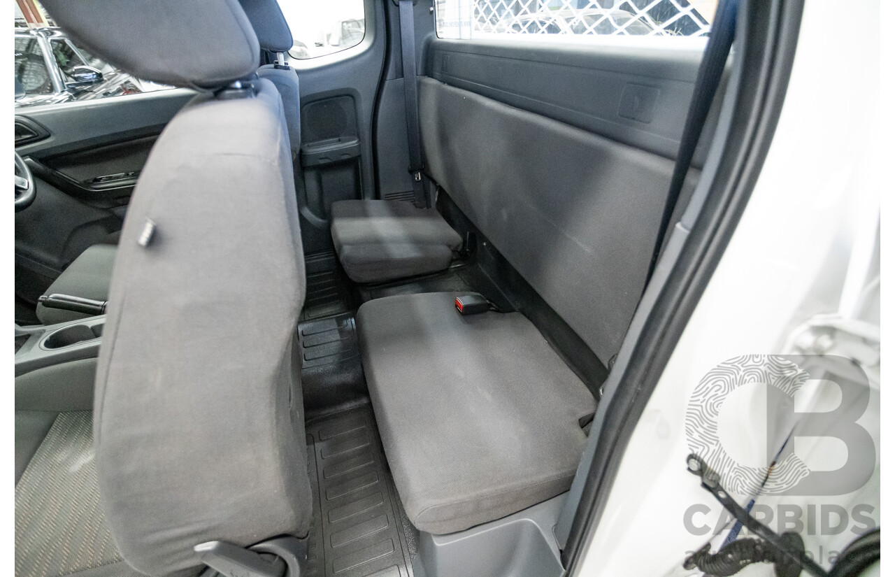 4/2014 Ford Ranger XL HI-RIDER (4x2) RWD PX Super Cab Cool White Turbo Diesel 2.2L