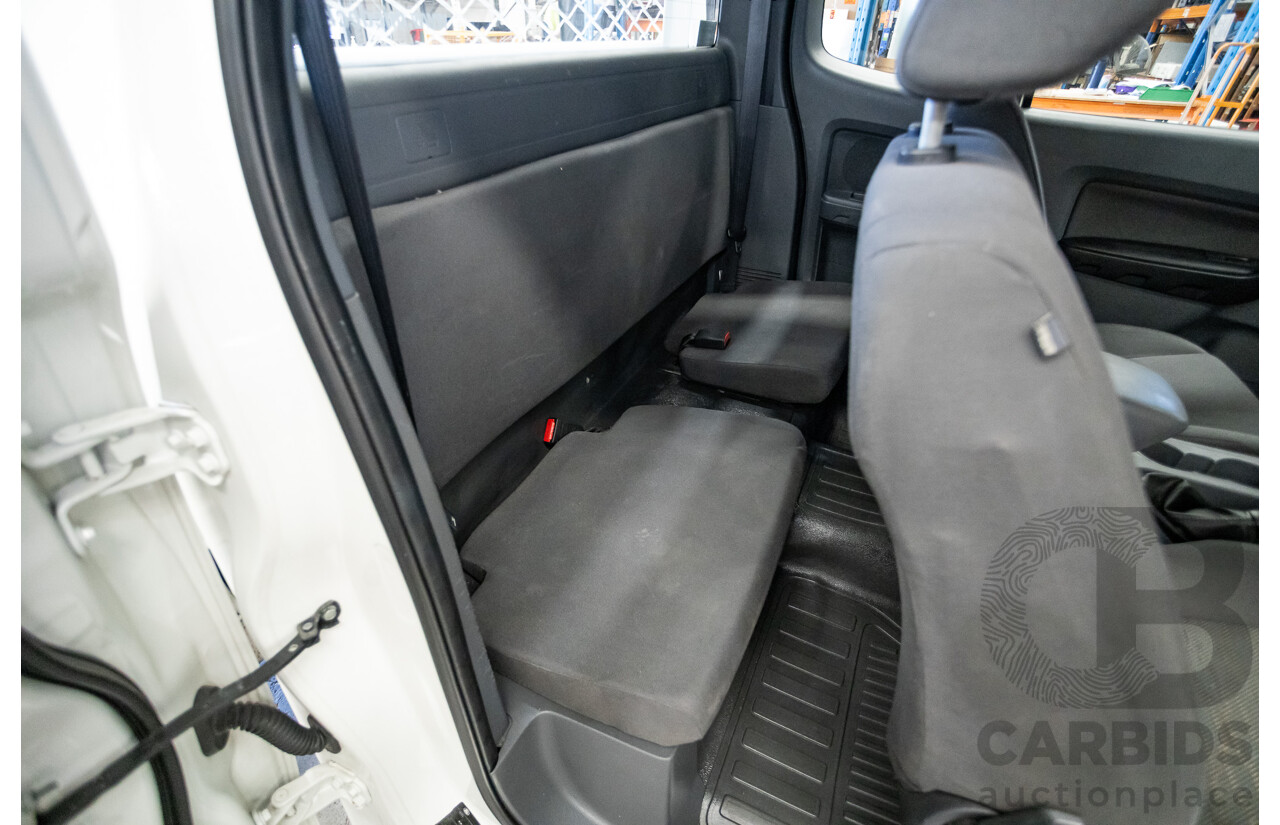 4/2014 Ford Ranger XL HI-RIDER (4x2) RWD PX Super Cab Cool White Turbo Diesel 2.2L