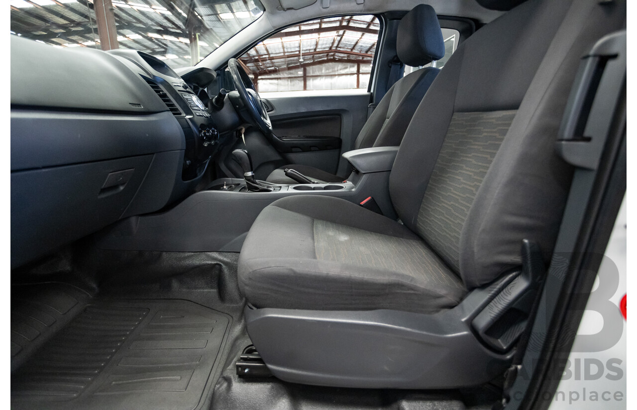 4/2014 Ford Ranger XL HI-RIDER (4x2) RWD PX Super Cab Cool White Turbo Diesel 2.2L